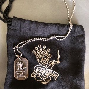 Rare KING BABY dog tag / pendant with chain 💥